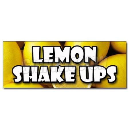 Signmission LEMON SHAKE UPS DECAL sticker icy cold fresh refreshing ice lemonade, D-36 Lemon Shake Ups D-36 Lemon Shake Ups